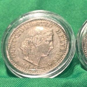 1986 And 2002- 10 and 20 Fr. Confederatio HELVETICA SWISS COINS {2}